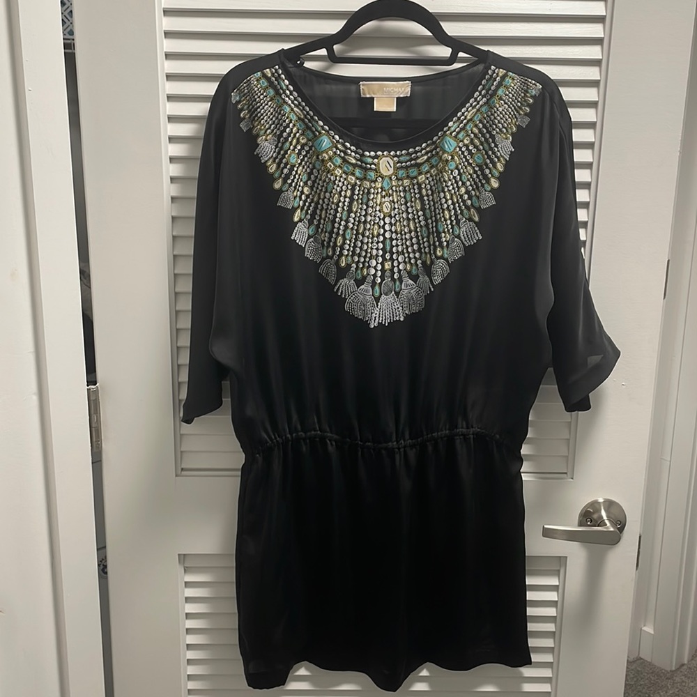 Michael Kors black satin dress